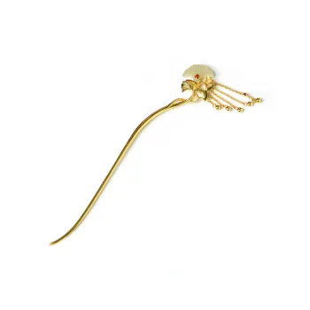 Tokai Family Hairpins Pale Greenish White Jade Unisex