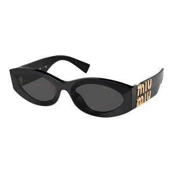 MIU MIU Acetate Round Sunglasses Women's Black