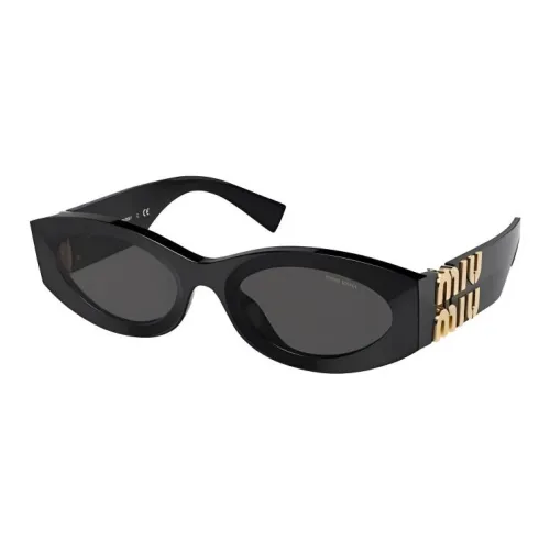 MIU ankle miu Acetate Round Sunglasses Women's Black
