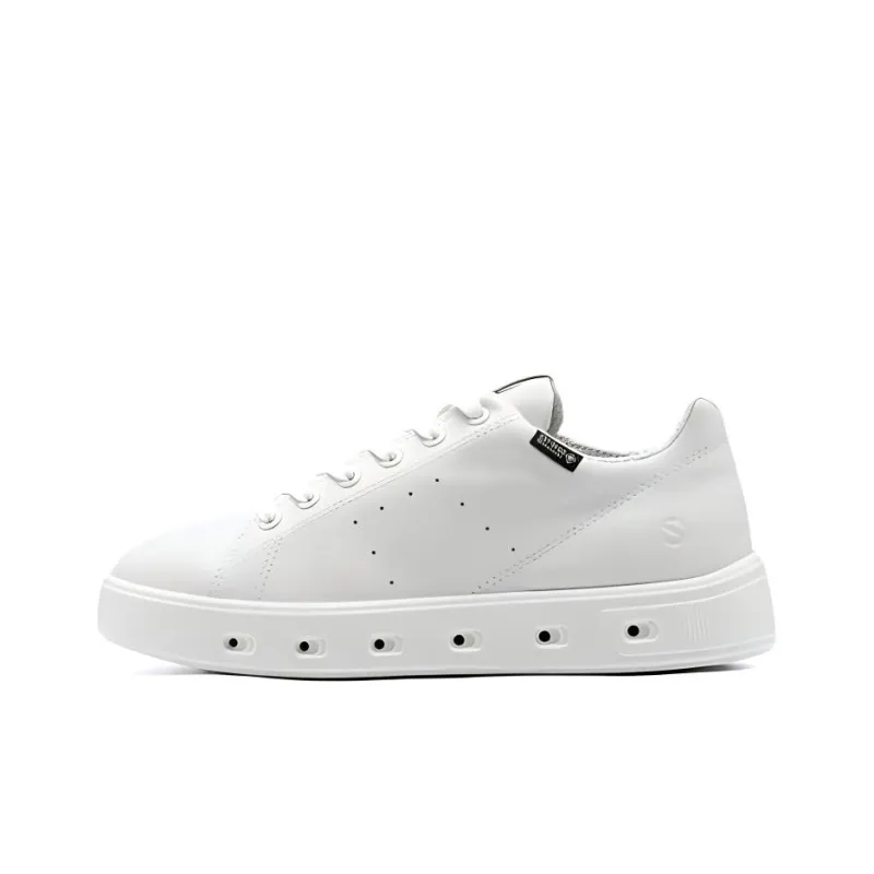 Ecco Low Top Skateboard Shoes Women's White-0