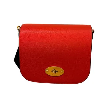 Mulberry Darley Leather Saddle Bag Shoulder Bag Crossbody Bag Women's Red