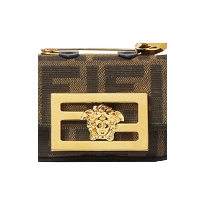 FANSIZHE FENDI Collaboration Cotton With Polyester Crossbody Bag, Shoulder Bag Women's Brown-3