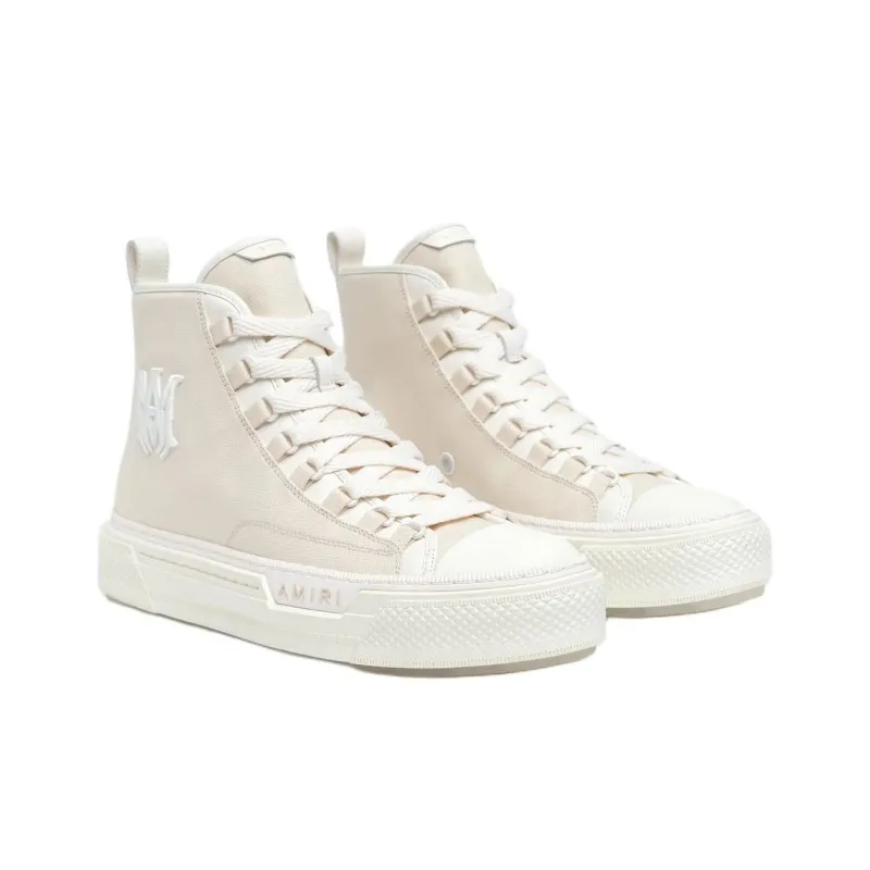 AMIRI Ma Court Hi High Top Skateboard Shoes Women's Ecru-1