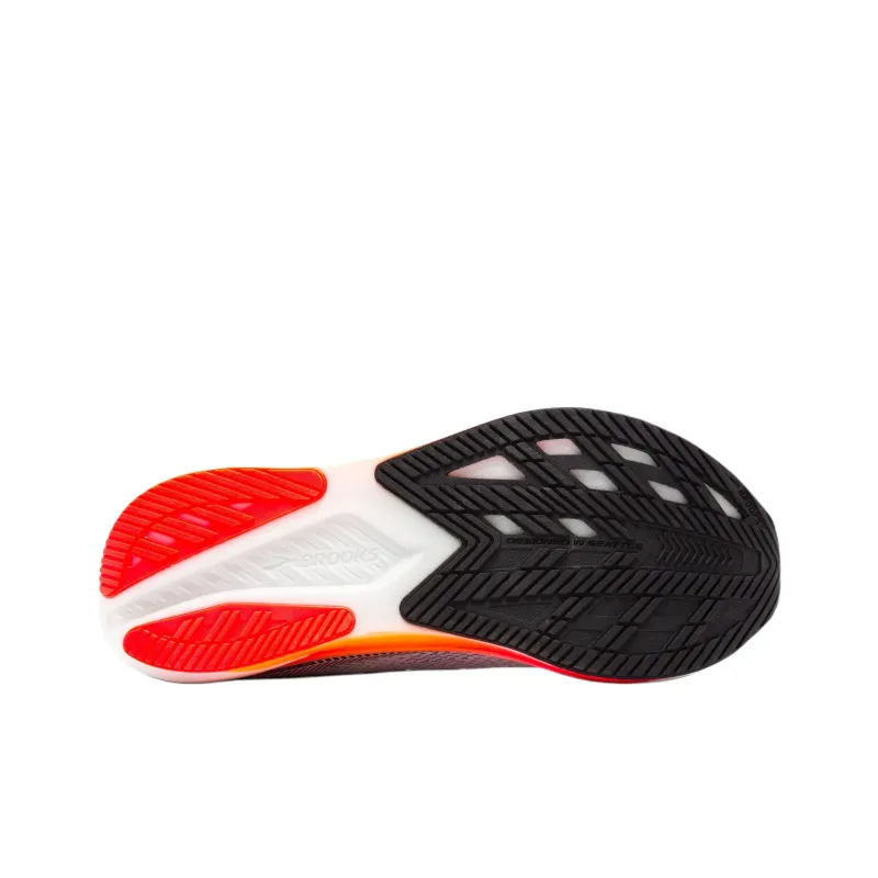 Brooks Hyperion GTS Slip Resistant, Abrasion Resistant, Breathable Low Top Casual Running Shoes Men's White Orange-6