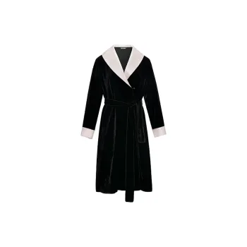 SILKY MIRACLE FW23 Pajama Robe Women's Black