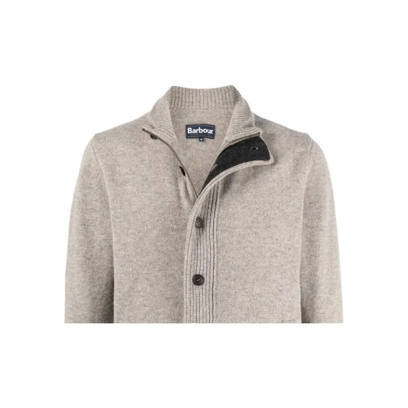 BARBOUR High neck Wool Cardigan-4
