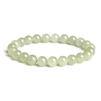 Bermuda Eyes Hetian Jade Bracelets Pale Greenish White Jade Unisex