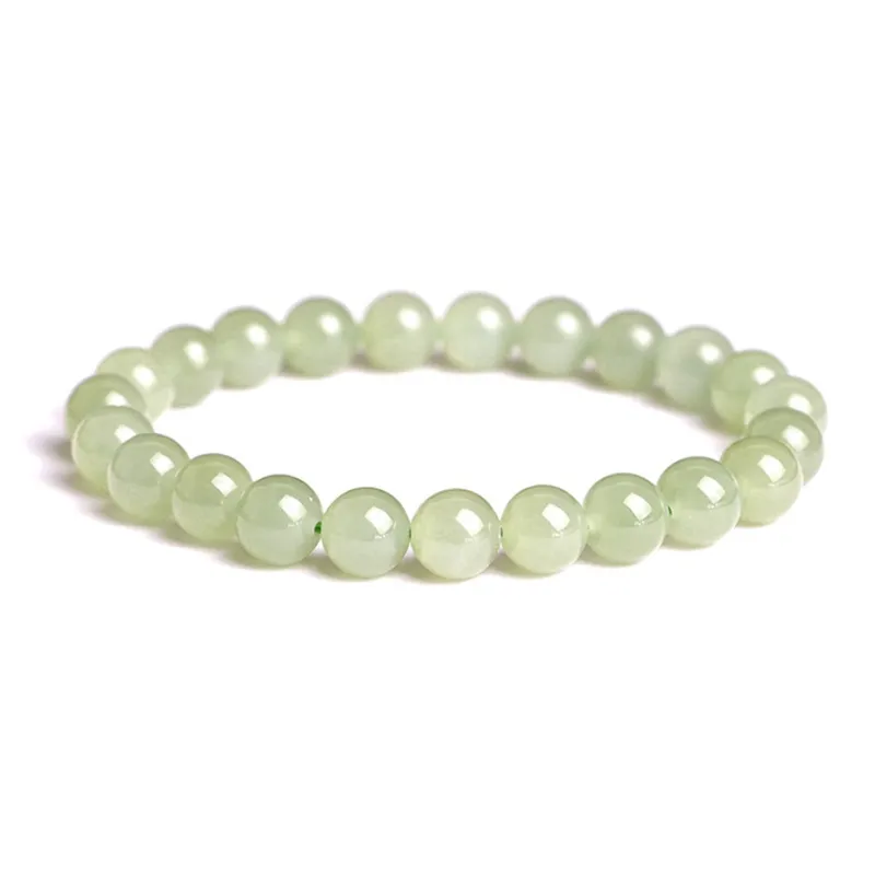 Bermuda Eyes Hetian Jade Bracelets Pale Greenish White Jade Unisex-0