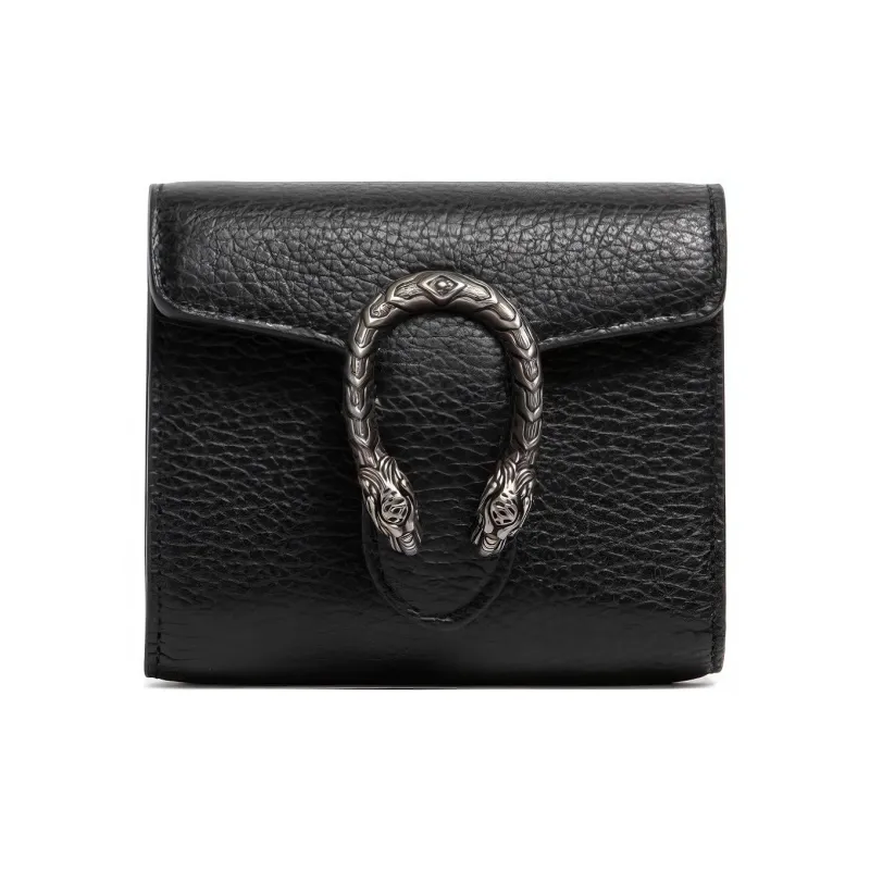 GUCCI Genuine Leather Wallet Women's Black-0