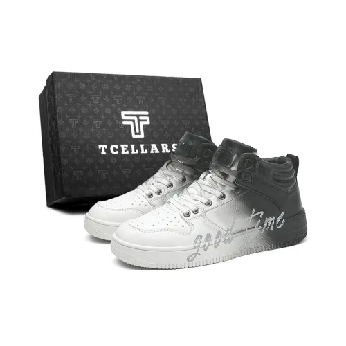 TCELLARS Cushioning Abrasion Resistant Lightweight Height Increasing Mat High Top Skateboard Shoes Unisex