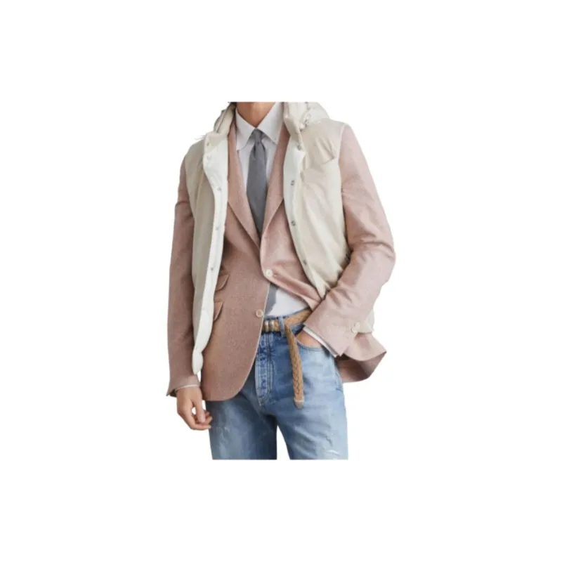 Brunello Cucinelli Flannel Hooded Down Vest-2