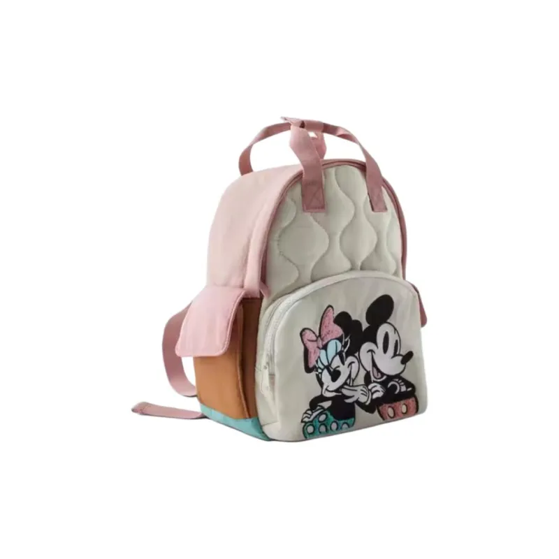 ZARA Disney Collaboration Minnie Series Polyamide Backpack Kids' Light Beige Yellow-2