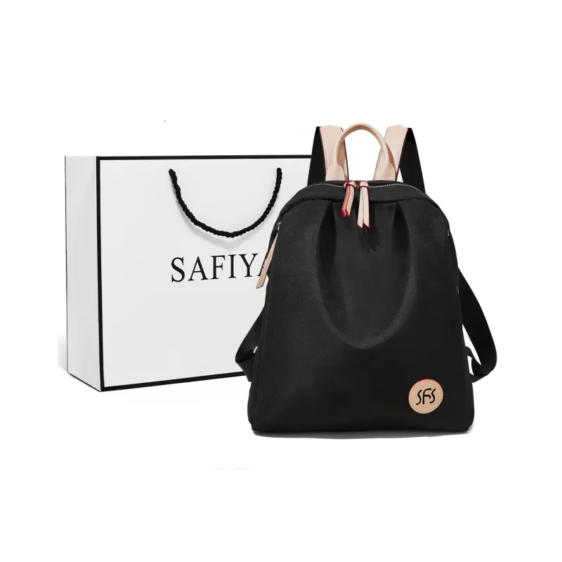 Safiya Fabric Backpack Regular Unisex Dark Blue-6
