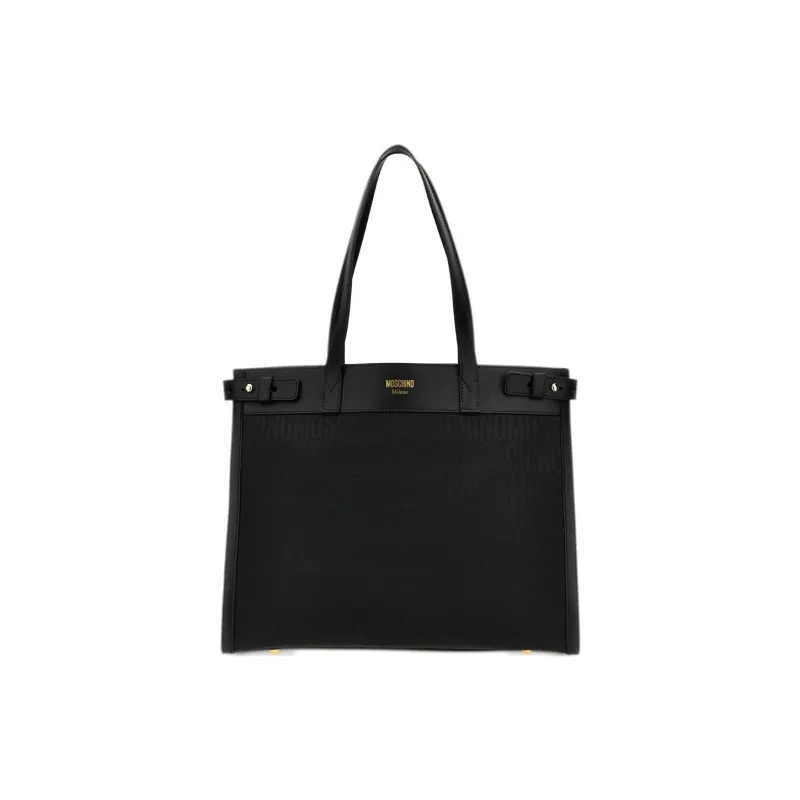 MOSCHINO Nylon Tote Bag Shopping Bag Shoulder Bag Handbag Men's Black-0