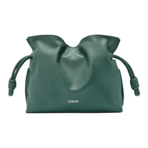 LOEWE Flamenco Nappa Cow Leather One Shoulder Crossbody Clutches Mini Women's Vanilla Grass Green