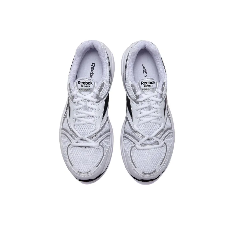 Reebok Premier Road Plus 6 Anti Slip Wear Resistant Low Top Casual Running Shoes Unisex White-3