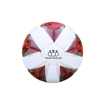 THREEHUAN Size 5 Soccer Super Fiber Seamless Thermal bonding Unisex Red White