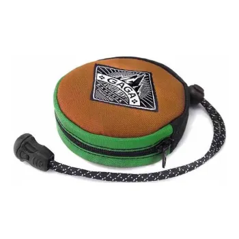GAGA EQUIPMENT Canvas Key Pouch Mini Unisex Brown Green