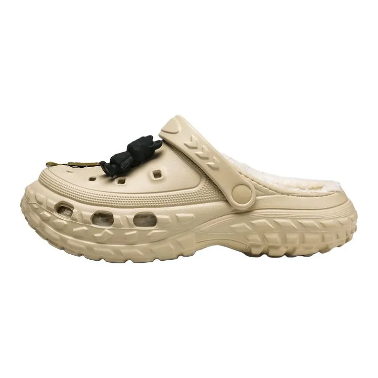 Darcy Sen Cotton Slippers Khaki/Black/Gray-0