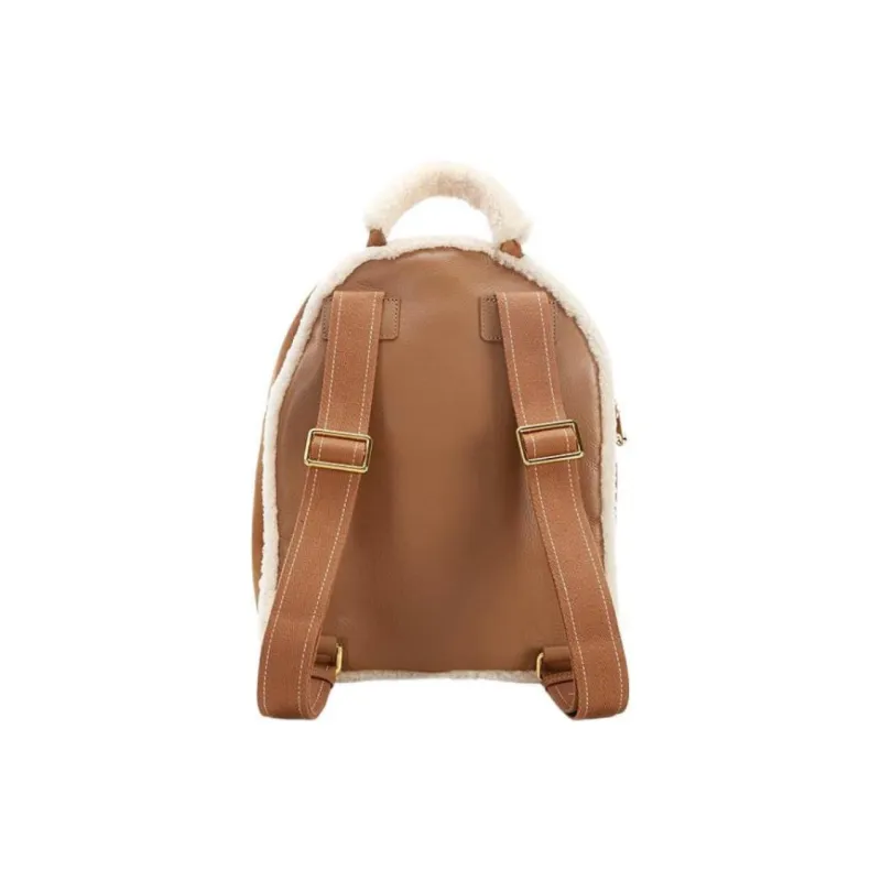 UGG Sheepskin Backpack Medium Size Women's Brown-2