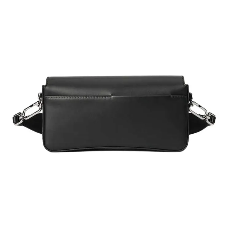 Ecco Cow Leather Shoulder Bag Crossbody Handbag Shoulder Bag Small Size Women's Black-2