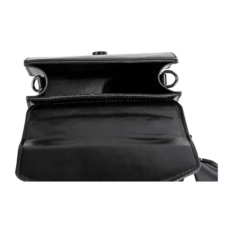 CentarlKatty Polyurethane Synthetic Leather Shoulder Bag, Crossbody Bag, Handbag Regular Women's Denim Black-5