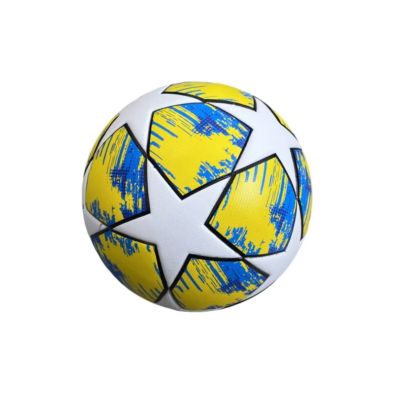 THREEHUAN Size 5 Soccer Super Fiber Seamless Thermal bonding Unisex White Yellow Blue-0