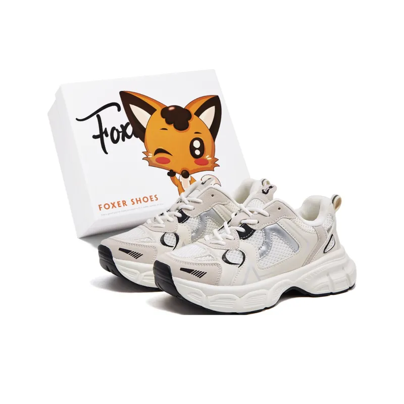 FOXER Slip Resistant, Abrasion Resistant, Breathable, Height Increasing Coverage Low Top Chunky Sneakers Women's-1