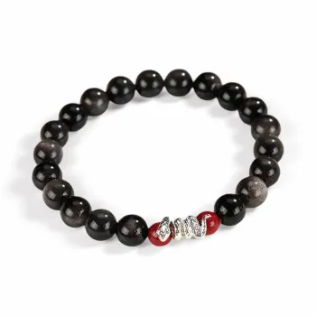 Bubble Scallops Obsidian Bracelets Unisex