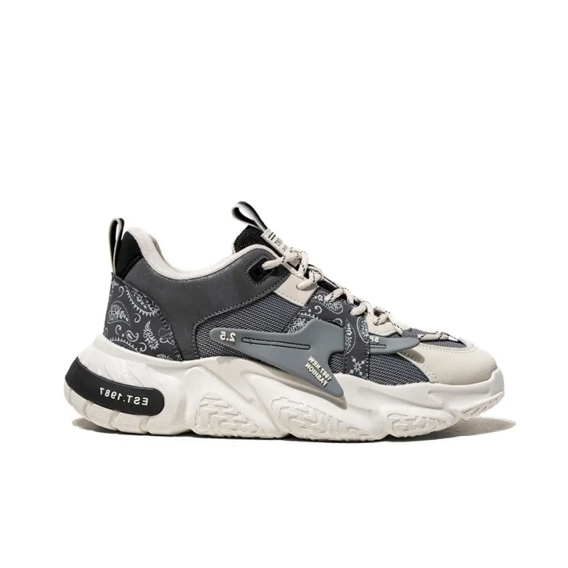 MABEL&CO Low Top Chunky Sneakers Men's Greige-1