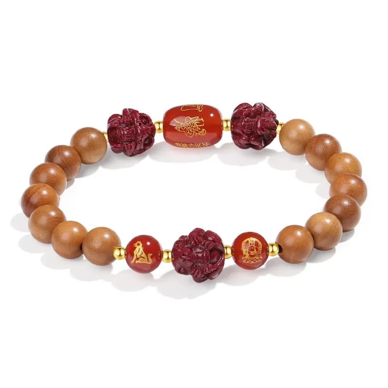 PUTUOSHANWENCHUANG Barbie Sandalwood Bracelets Unisex-14