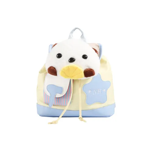 LUVISTRUE Nylon Fabric Small Backpack Medium Size Women's Yellow/Blue/White/Black/Pink