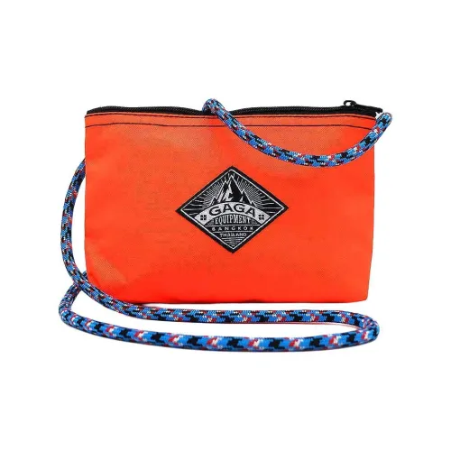 GAGA EQUIPMENT Nylon Fabric Envelope Bag Shoulder Bag Crossbody Bag Mini Unisex Fluorescent Orange