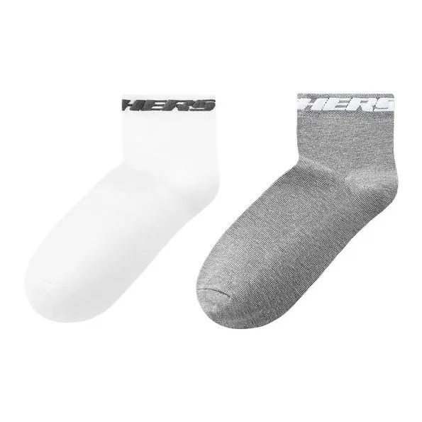 Skechers Colorful Mid Calf Socks Unisex 2 Pack-0