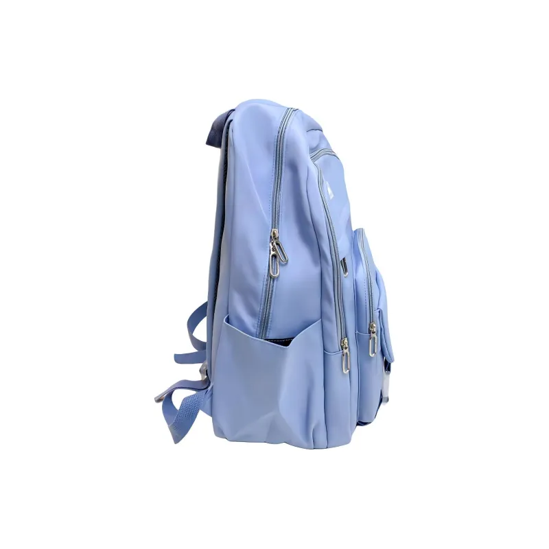 Yalu Nylon Water Repellent Backpack Tubas Unisex Black/Pink/Purple/Green/Blue-11