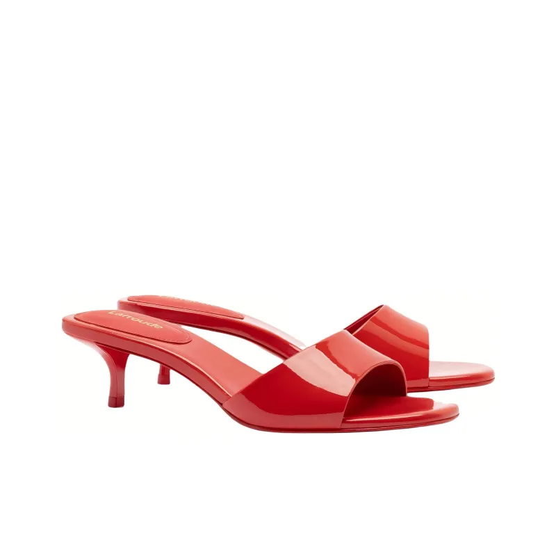 Larroude Slide Slippers 4.5cm Women's Red-2