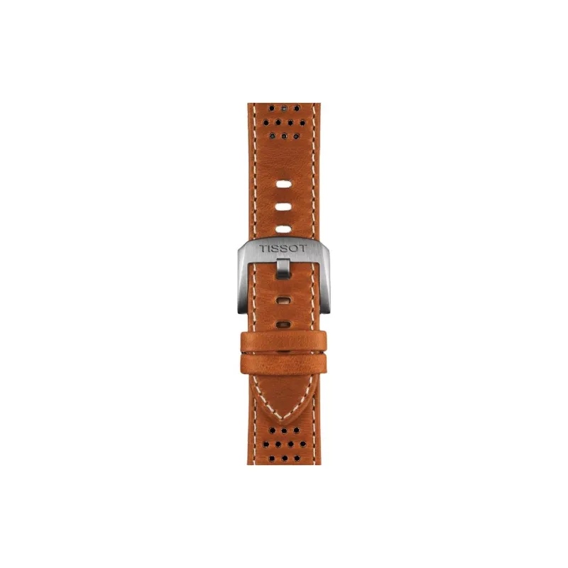 TISSOT PR516 Series Automatic Mechanical Movement Unisex Watch 38mm Black Dial Stainless Steel Case Leather Strap-2