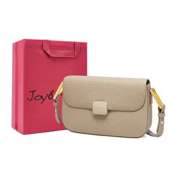 Joy&Mario Cow Leather French Textured Casual Practical Lightweight Commute Regular Women's Elephant Gray/Classic Black