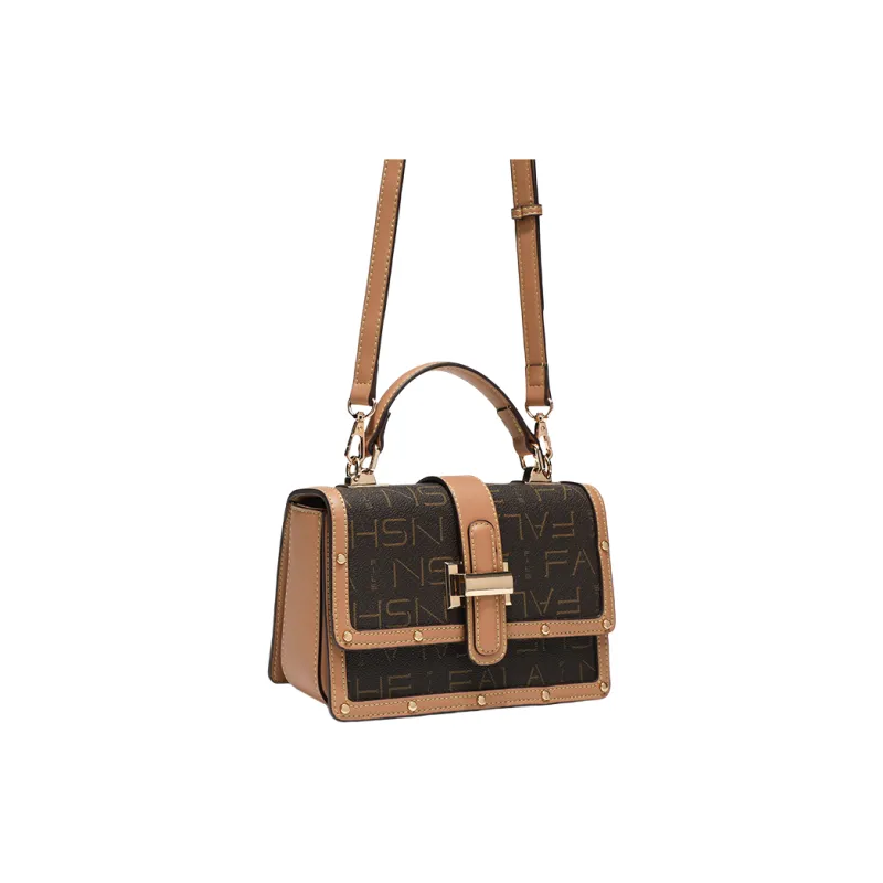 OCTSUI PVC Shoulder Bag Crossbody Bag Women's Coffee/Denim Blue-3