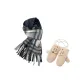 2 Pack (Knit Glove+Black Gray Scarf)