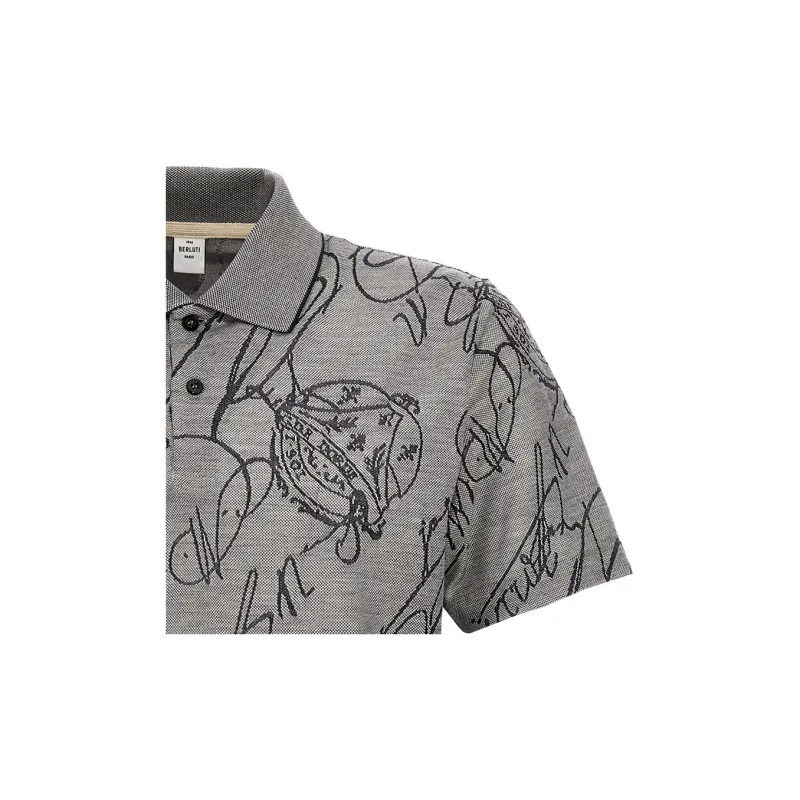 BERLUTI Gradient Scritto Short-Sleeve Polo Shirt-2