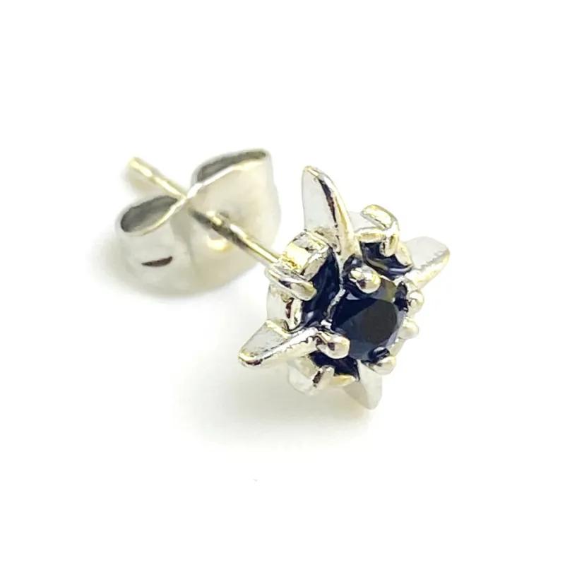 ERXI 925 Silver Needles Stud Earrings Unisex-3