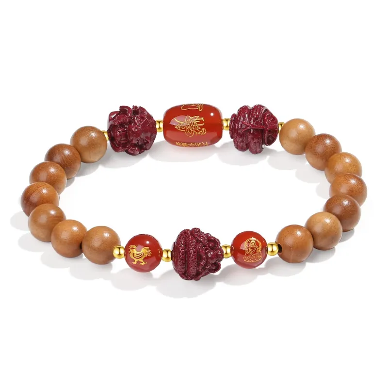 PUTUOSHANWENCHUANG Barbie Sandalwood Bracelets Unisex-13