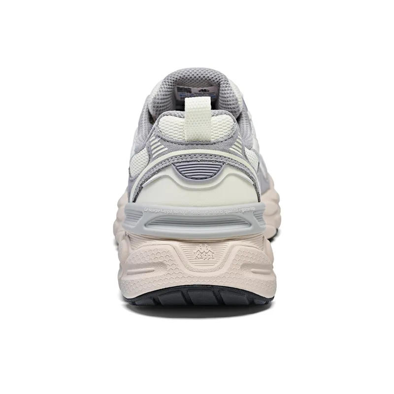 Kappa Anti Slip Wear Resistant Low Top Running Shoes Unisex White Gray-4