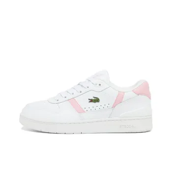 LACOSTE T Clip Low Top Skateboard Shoes Women's White Pink