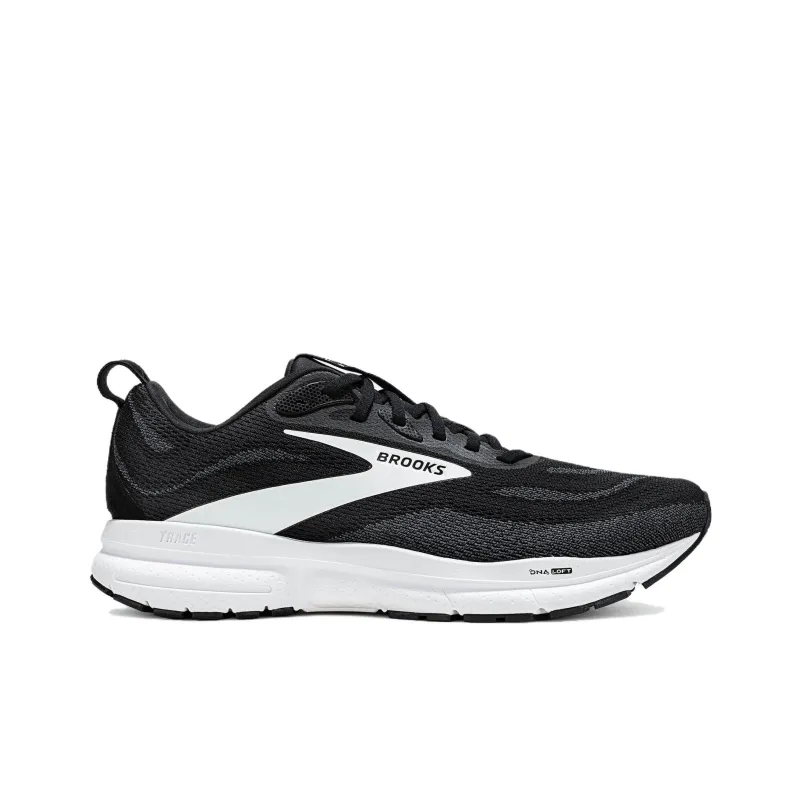 Brooks Anti Slip Wear Resistant Low Top Casual Running Shoes Men's Black Gray White-1