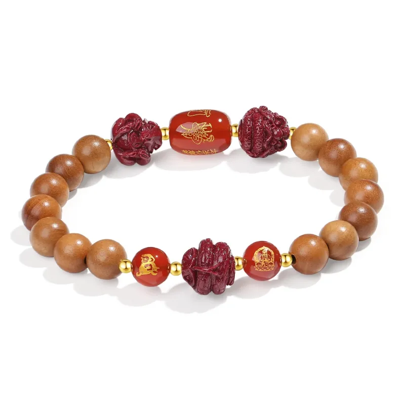 PUTUOSHANWENCHUANG Barbie Sandalwood Bracelets Unisex-12