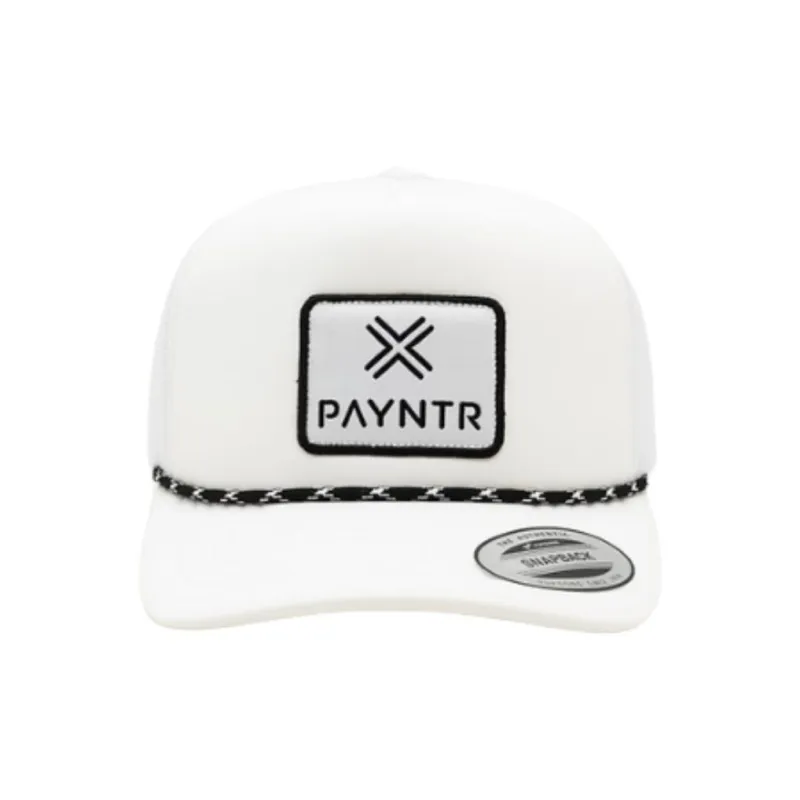 PAYNTR Cotton Polyester Elastin Baseball Caps Unisex White-1