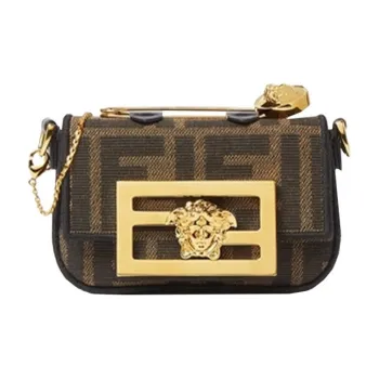 FANSIZHE FENDI Collaboration Cotton With Polyester Crossbody Bag, Shoulder Bag Women's Brown