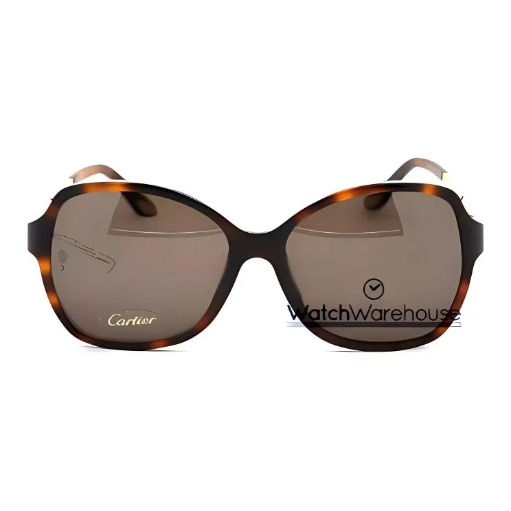 CARTIER Composite Material Irregular Shape Sunglasses Unisex Gold-1